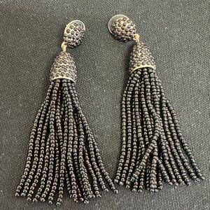 Black Beaded Earrings